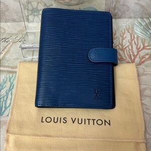 Louis Vuitton Blue Epi Leather Agenda PM
